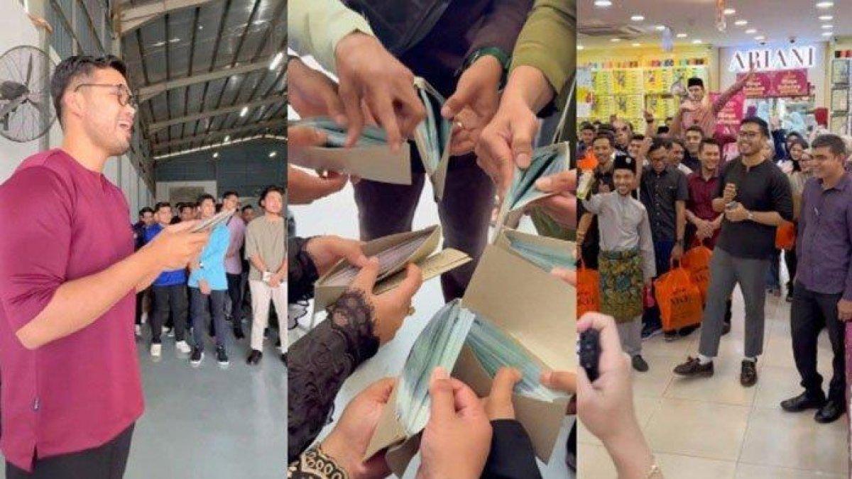 Momen Bos Baik Hati Beri Bonus Berlimpah Jelang Lebaran. Libur 1 Minggu, THR Rp 16 Juta dan Belanja Gratis