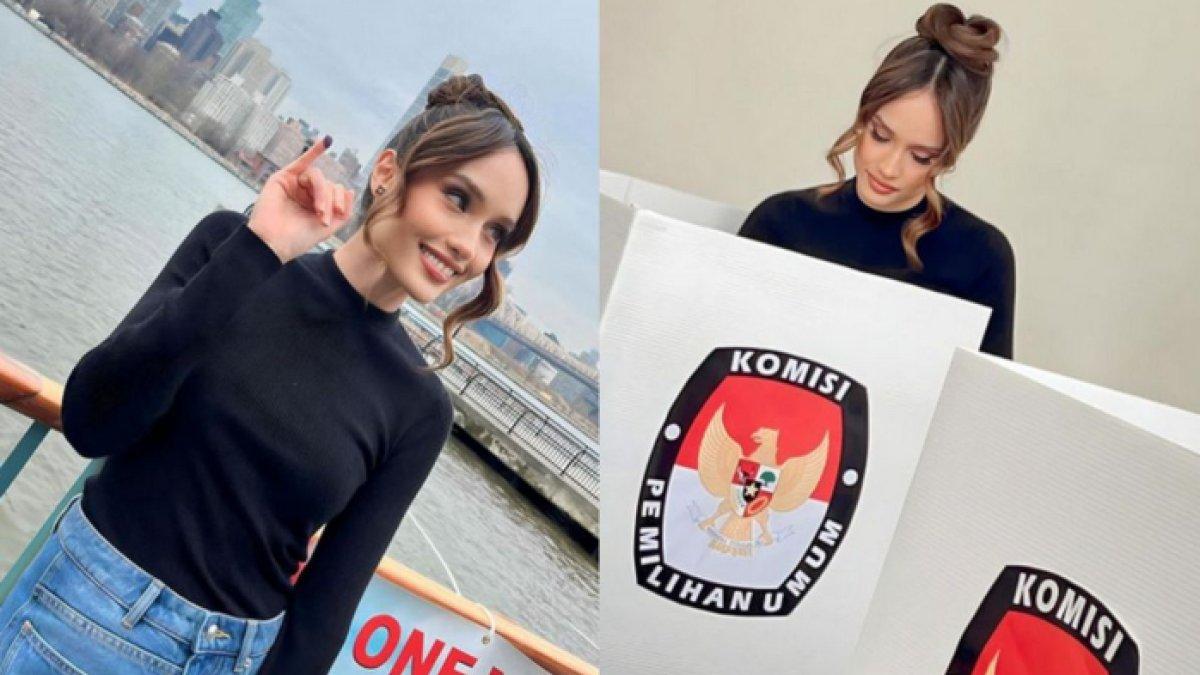 Momen Cinta Laura saat nyoblos di Amerika Serikat