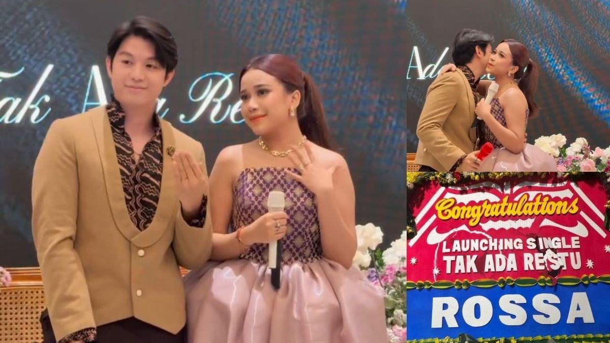 Momen Jonathan Alden menyematkan cincin di jari manis Brisia Jodie. Sebagai simbol komitmen keduanya.