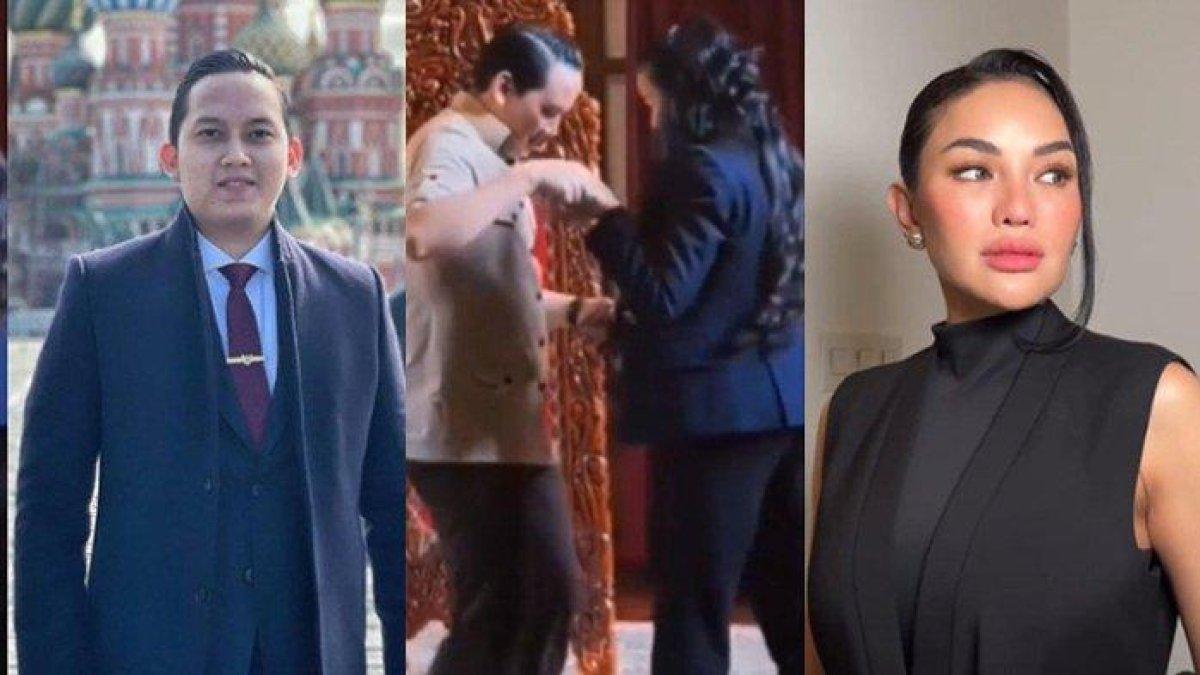 Momen Nikita Mirzani berdansa dengan Rizky Irmansyah, ajudan Prabowo Subianto