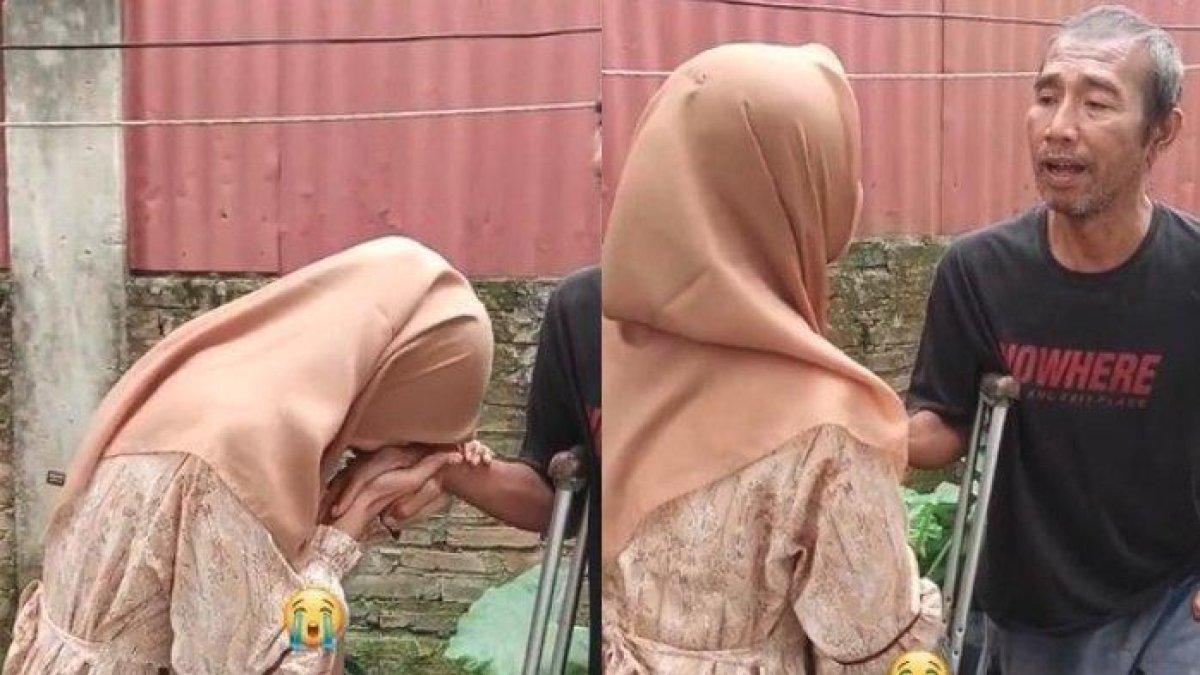 Momen Rahma Adilla bertemu dengan ayahnya setelah 22 tahun terpisah, sudah ditinggal sejak dalam kandungan.