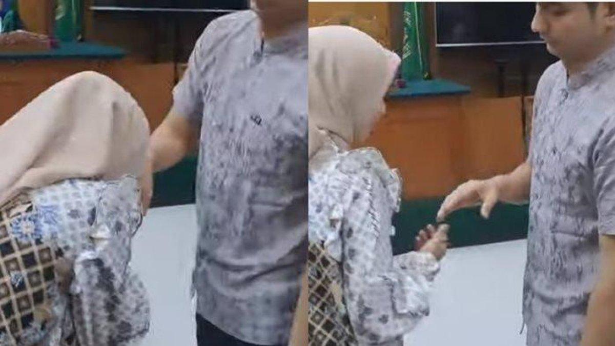 Momen Ria Ricis cium tangan Teuku Ryan saat kompak hadiri sidang cerai jadi sorotan.