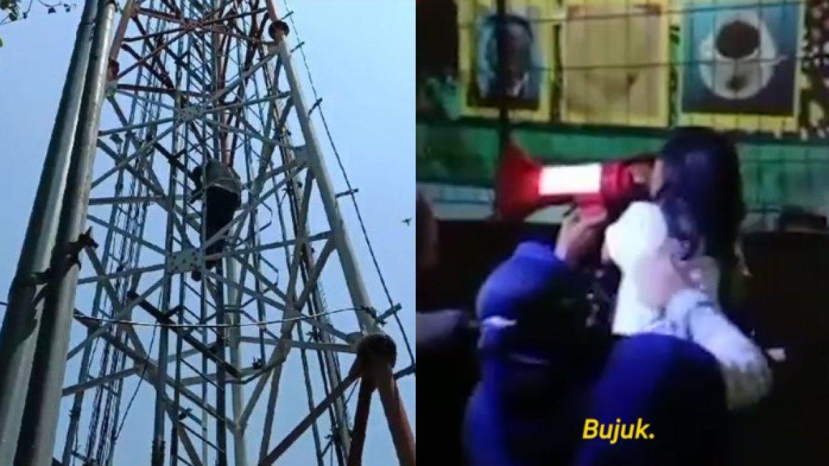 Momen anak bujuk ayahnya yang mau bunuh diri terjun dari tower karena depresi beban hidup, ingatkan soal ulang tahunnya, ingin rayakan bareng ayah.