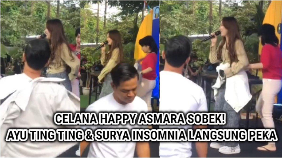 Momen celana Happy Asmara sobek saat manggung, Ayu Ting Ting dan Surya Insomnia langsung peka & menolongnya