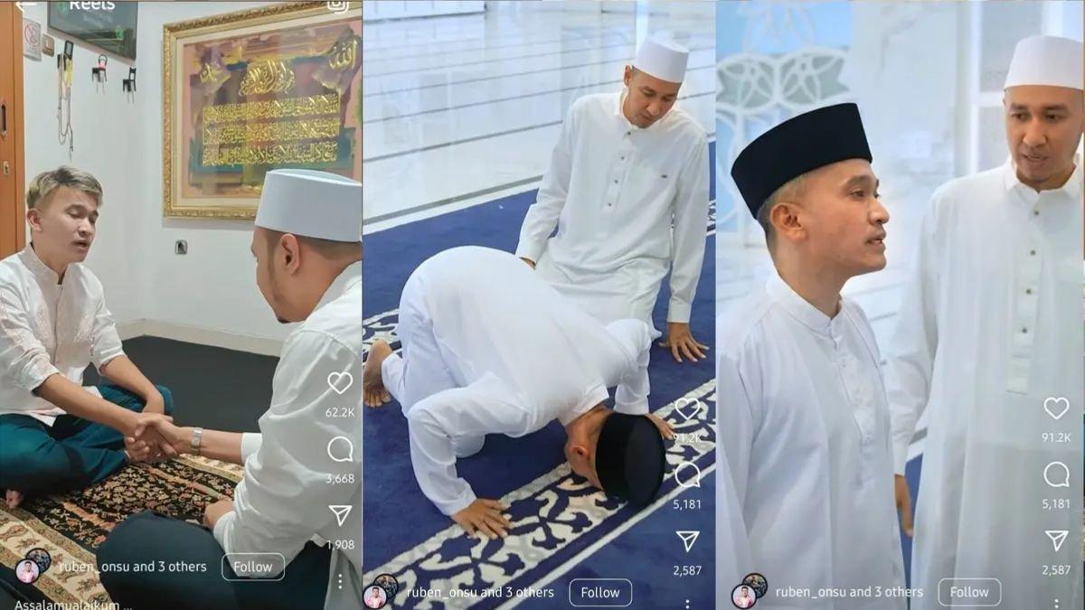 RUBEN ONSU MUALAF - Momen detik-detik Ruben Onsu mengucapkan kalimat syahadat jelang jadi mualaf, Habib Usman berperan penting.