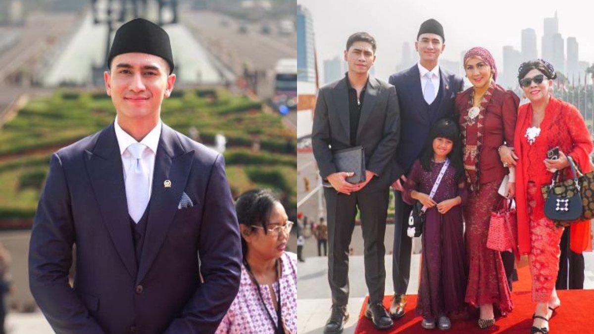 Momen pelantikan Verrell Bramasta sebagai anggota DPR.