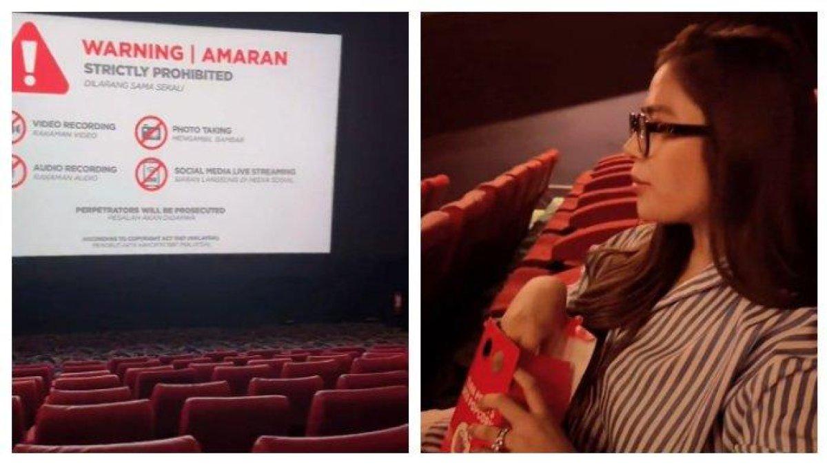 Momen wanita borong semua tiket bioskop dan nonton film sendirian karena introvert