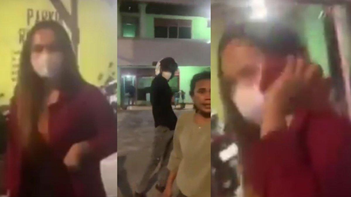 Momen wanita kepergok selingkuh berujung keributan akhirnya dilerai ibu-ibu berbaju hijau