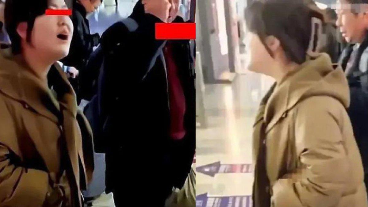 Momen wanita mesum di stasiun murka karena ketinggalan kereta