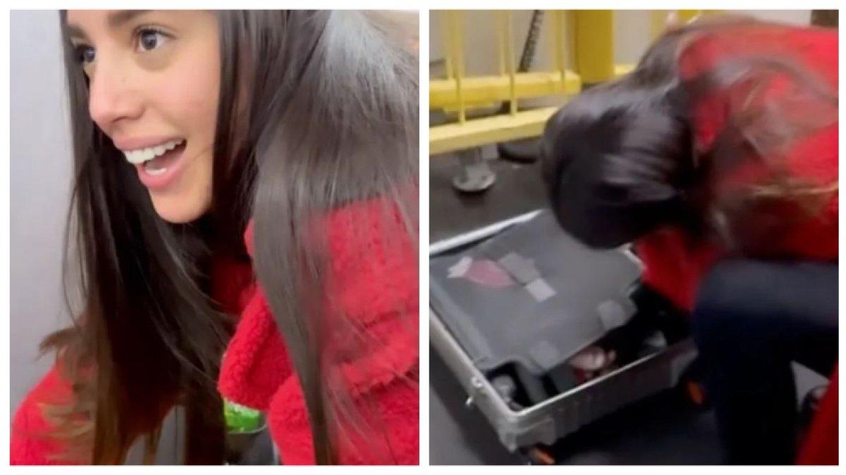 Momen wanita syok dipaksa turun dari pesawat gegara kopernya terus bergetar, saat dicek ternyata ada mainan dewasa.