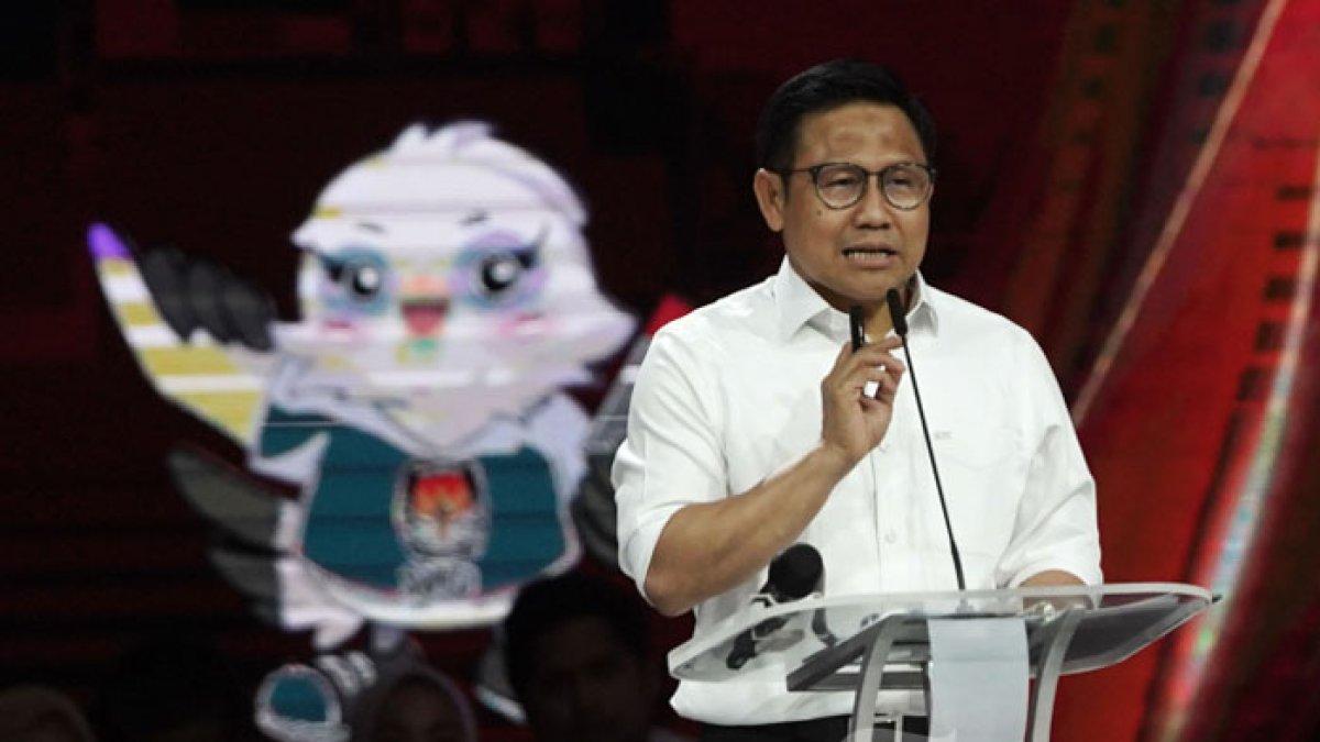 Muhaimin Iskandar atau Cak Imin saat debat cawapres