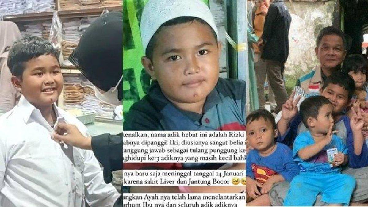 Muhammad Rizky Aditya, seorang anak yang menjadi tulang punggung keluarga diusianya yang baru 11 tahun.