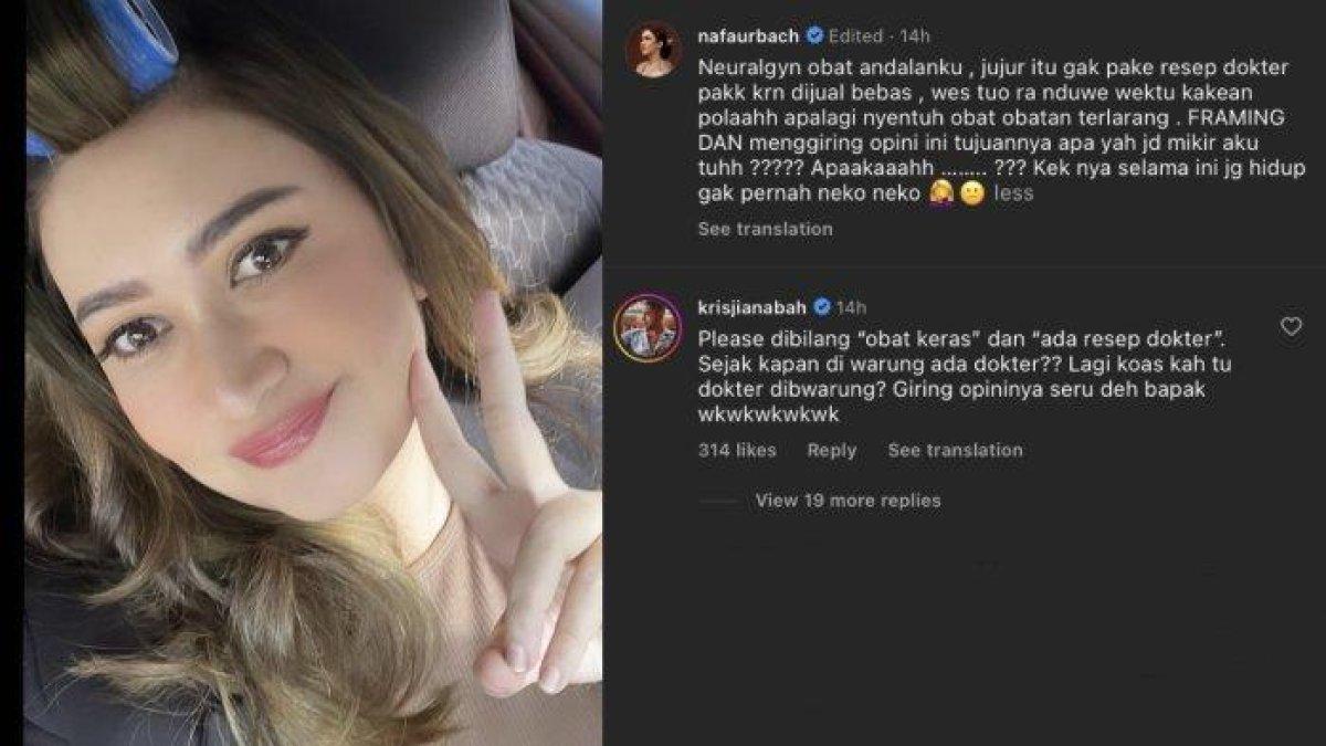 Nafa Urbach klarifikasi soal obat keras artis inisial N yang menyeret dirinya.