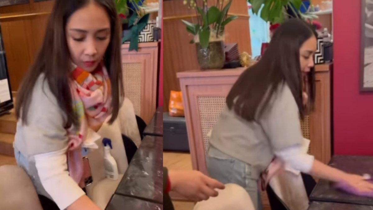 Nagita Slavina saat mengurus Resto Le Nusa di Paris