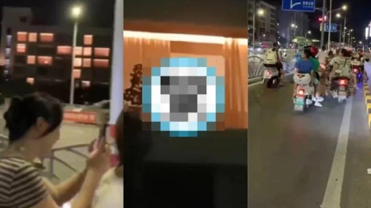 Nekat bersebadan nempel di jendela hotel, pasangan ini tak sadar jadi tontonan banyak orang di luar, sebabkan kemacetan, banyak yang merekam