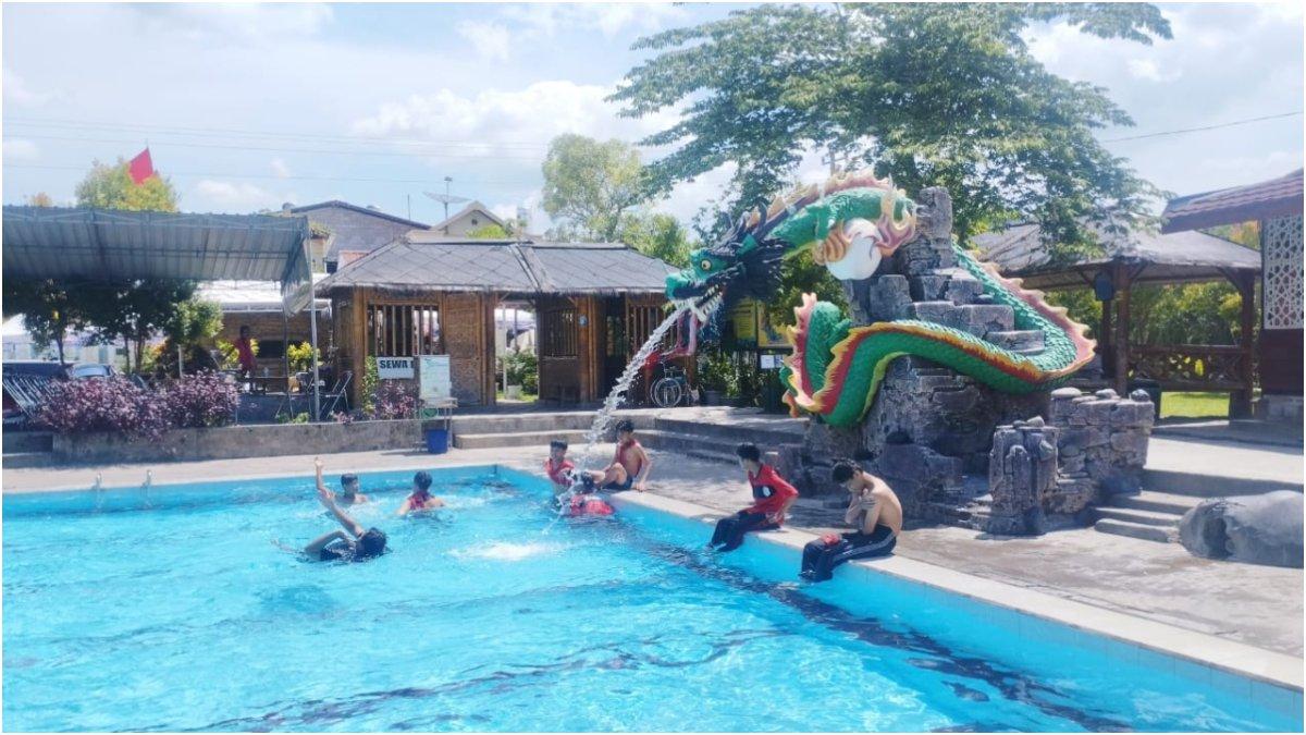 WISATA DI KLATEN - Obyek wisata air Janti Park yang berada di Desa Janti, Kecamatan Polanharjo, Klaten pada Rabu (23/10/2024).