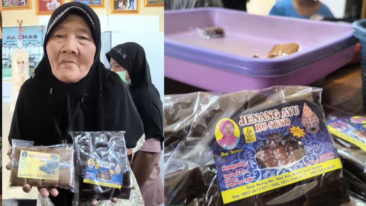 OLEH-OLEH KLATEN: Inilah satu di antara oleh-oleh asal Klaten yakni, Jenang Ayu Bu Sono yang diproduksi di Desa Pacing, Kecamatan Wedi, Klaten. Foto diambil pada Rabu (29/1/2025).