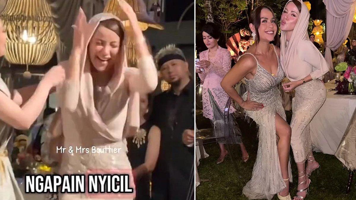 PENAMPILAN OLLA RAMLAN - Penampilan Olla Ramlan saat menghadiri pernikahan Luna Maya dan Maxime Bouttier.