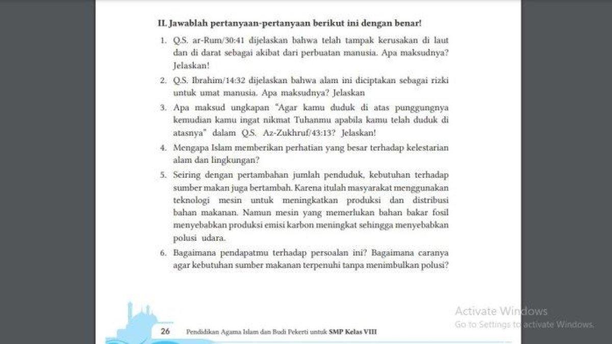 PAI Kelas 8 Halaman 26 Kurikulum Merdeka