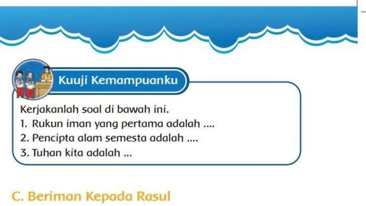 Soal PAI kelas 1 SD buku Kurikulum Merdeka halaman 24 (Tribunnews.com)