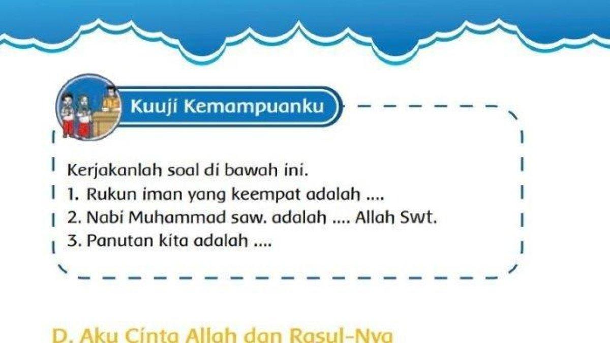 Soal PAI kelas 1 SD buku Kurikulum Merdeka halaman 26 (Tribunnews.com)
