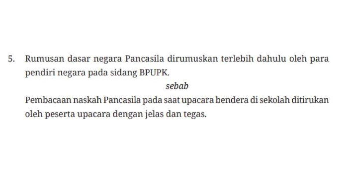 Kunci jawaban PKN SMA Kelas 10 Kurikulum Merdeka hal 119-120 Uji Kompetensi 2.6 Bab 2 tentang Hubungan Pancasilan dengan Peraturan Perundang-undangan.