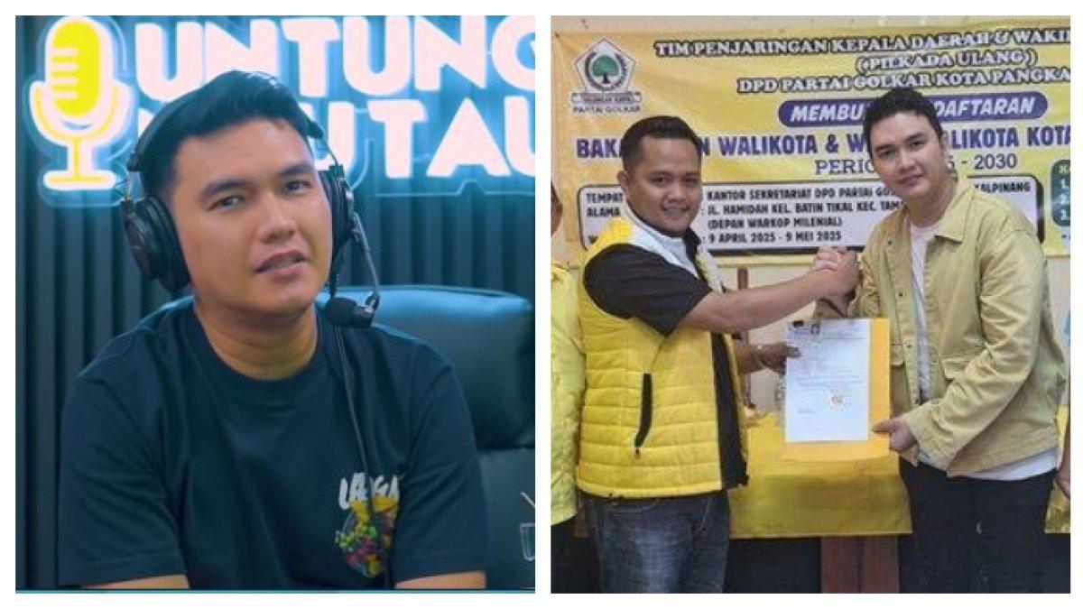 PROFIL ALDI TAHER - Profil Aldi Taher, aktor yang mendaftarkan diri sebagai Calon Wakil Wali Kota Pangkalpinang di kantor DPD II Partai Golkar, Selasa (15/4/2025)