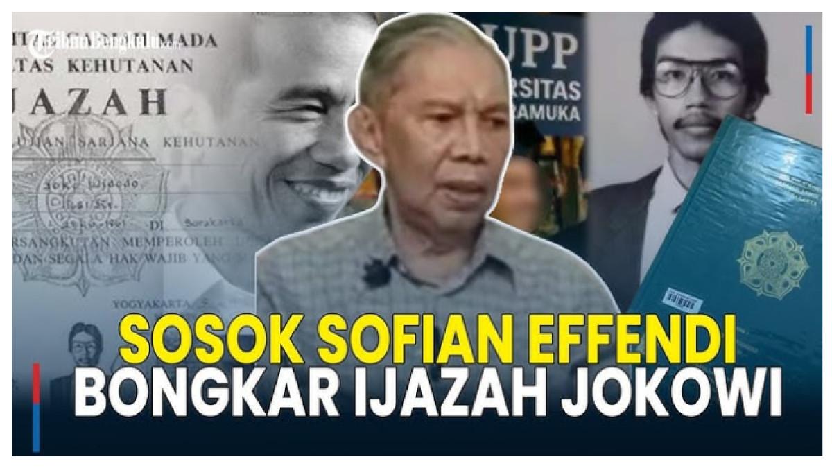 PROFIL SOFIAN EFFENDI - Sofian Effendi merupakan mantan Rektor UGM, ia menyebut skripsi Jokowi nyontek dan tak diuji, berakhir klarifikasi.