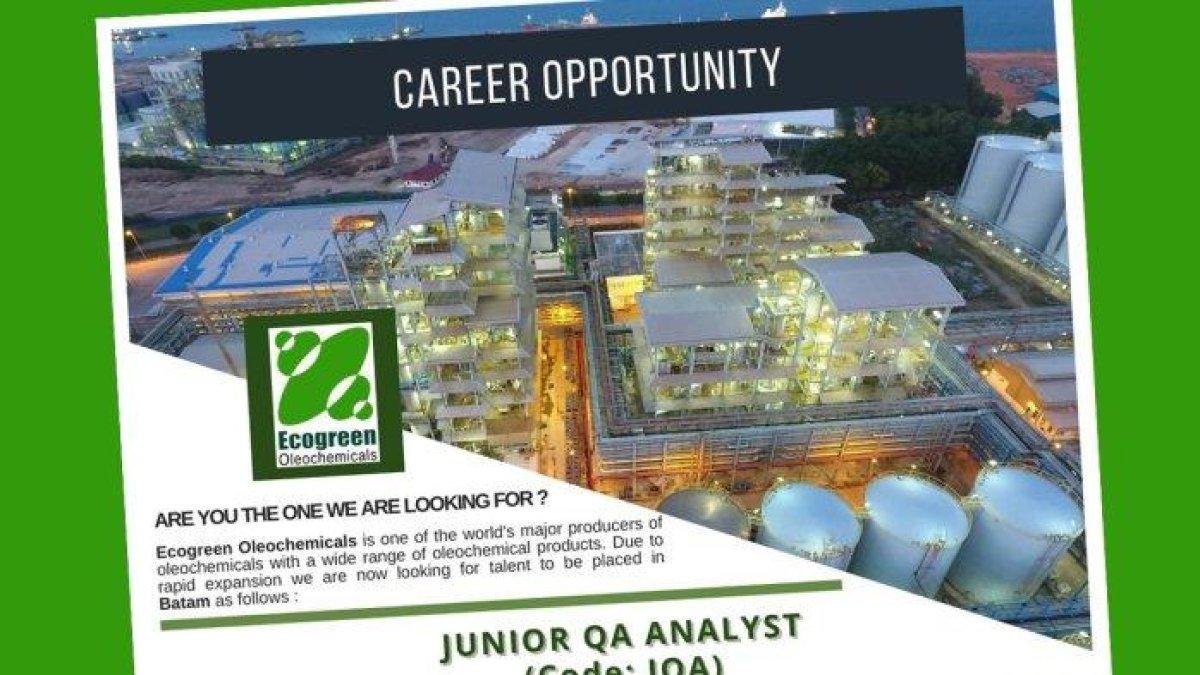 PT Ecogreen Oleochemicals Batam membuka lowongan kerja terbaru, Rabu (5/6/2024).