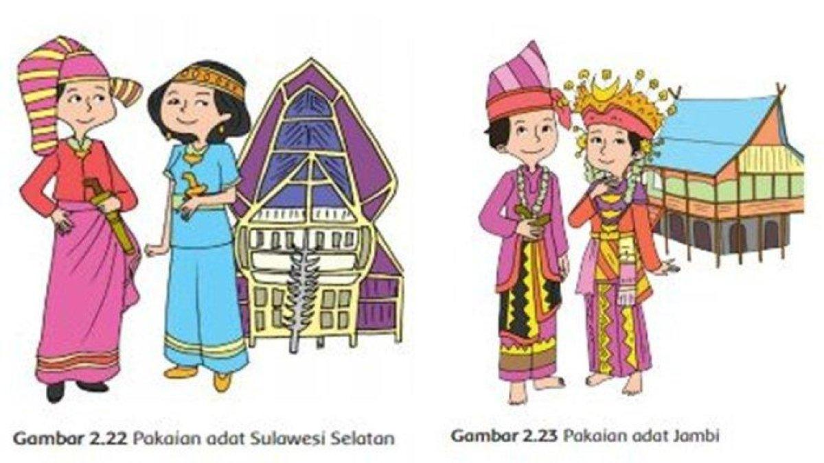 Pakaian Adat Sulawesi Selatan dan Jambi.