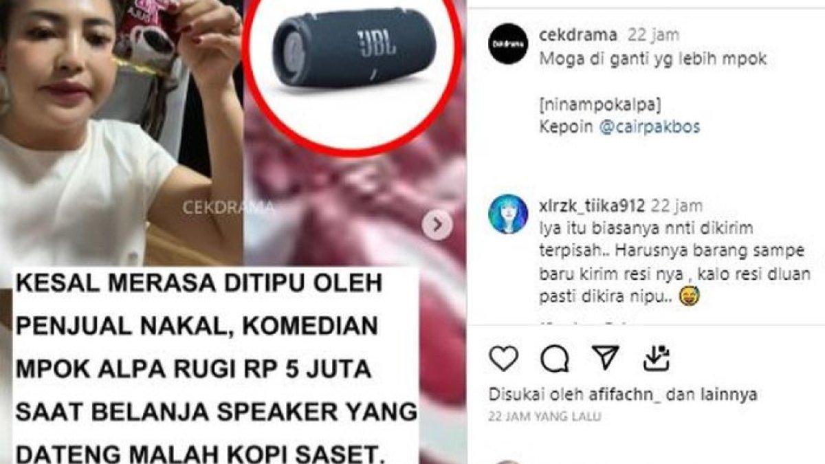 Paket yang harusnya berisi speaker malah berisi kopi saset satu biji.