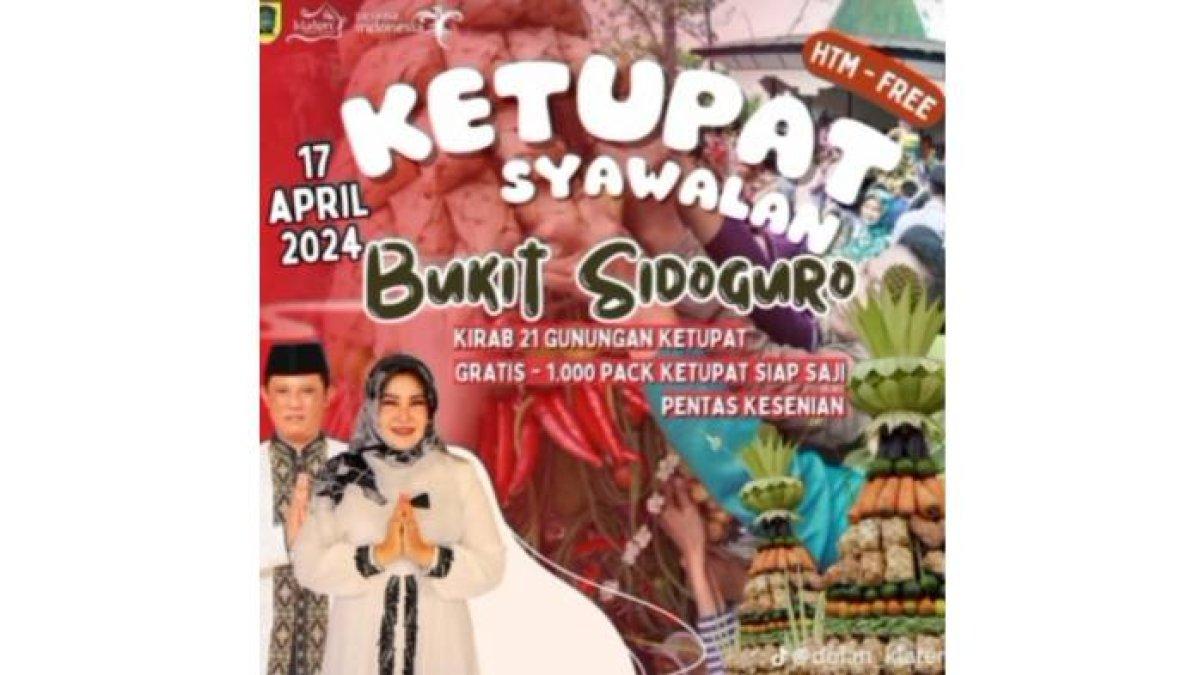 Pamflet Ketupat Syawalan Kirab Gunungan Ketupat di Obyek Wisata Bukit Sidoguro, Desa Krakitan