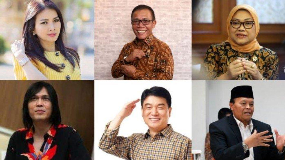 Kolase Liliana Tanoesoedibjo, Masinton Pasaribu, Ida Fauziah, Once Mekel, Chong Sung Kim dan Hidayat Nur Wahid, para caleg DPR RI dapil neraka Jakarta II.