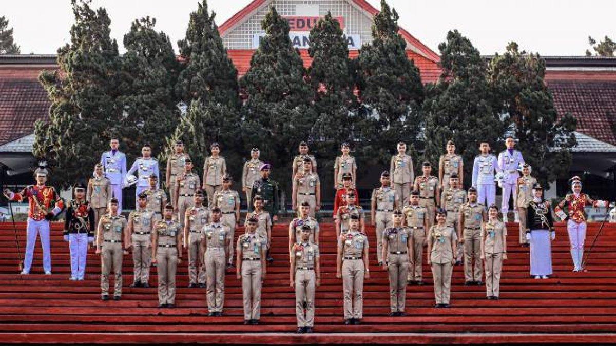 Para peserta sekolah kedinasan Institut Pemerintahan Dalam Negeri (IPDN).