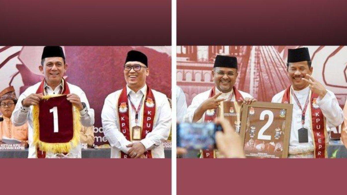 Pasangan Calon Pilkada Kepri 2024, Ansar Ahmad - Nyanyang Haris Pratamura dan Muhammad Rudi - Aunur Rafiq.