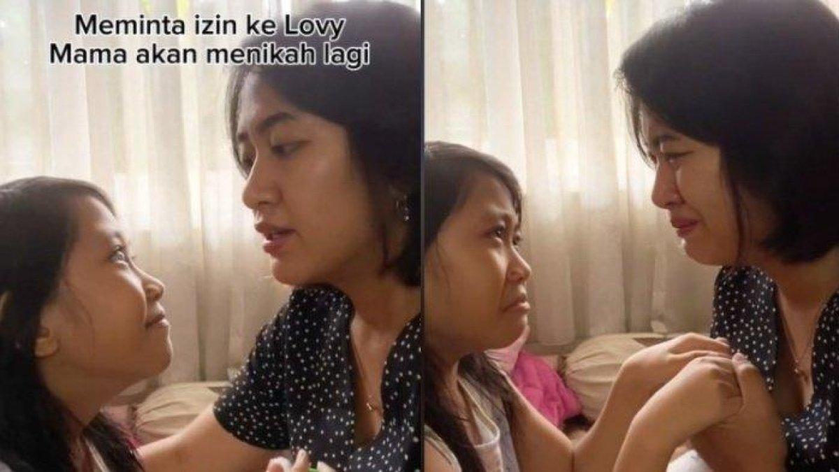 Pecah tangis saat ibu meminta izin pada anaknya untuk menikah lagi