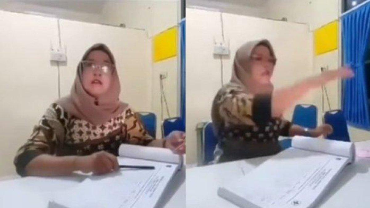 Tangkapan layar pegawai puskesmas mengamuk ke pasien yang tidak membawa BPJS. Peristiwa ini terjadi di Puskesmas Tanjung Marulak, Kecamatan Rambutan, Kota Tebingtinggi, Sumatera Selatan, Kamis (18/1/2024).