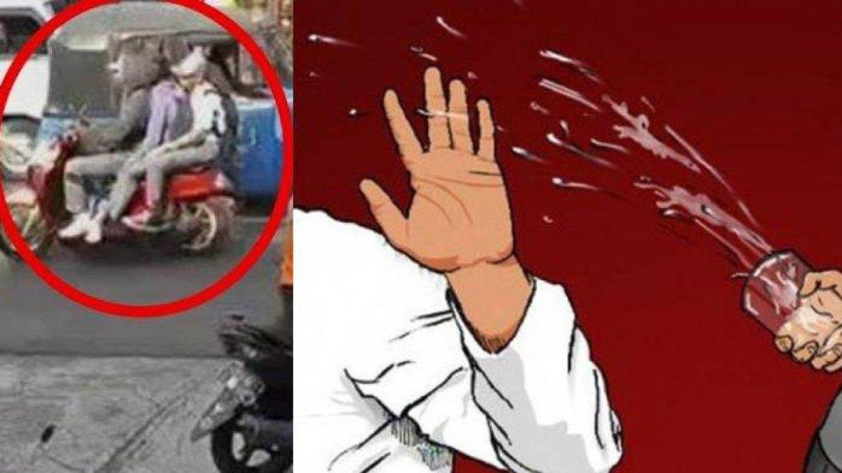 Pelajar SMK mengantar temannya pulang malah disiram air keras oleh pelajar lain