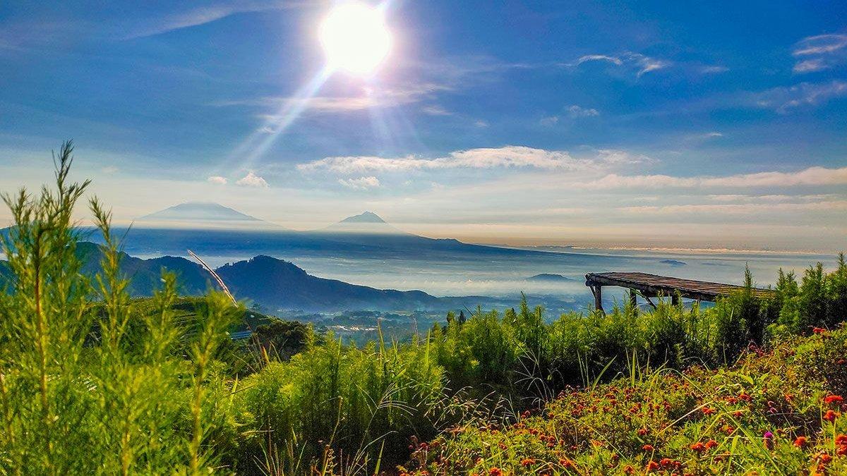 WISATA DI MAGELANG - Pemandangan di Silancur Highland, Kaliangkrik, Magelang.
