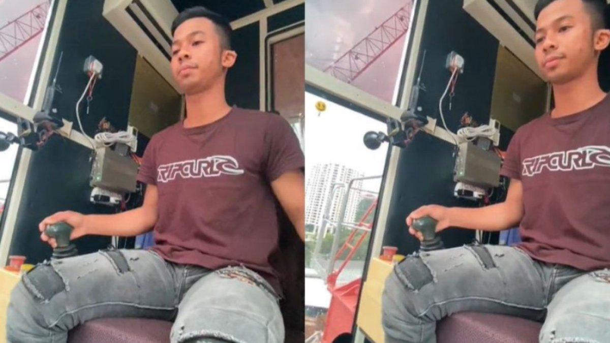 Pemuda ini kerja bertaruh nyawa jadi operator crane, beberkan caranya ibadah dan buang air di ketinggian.