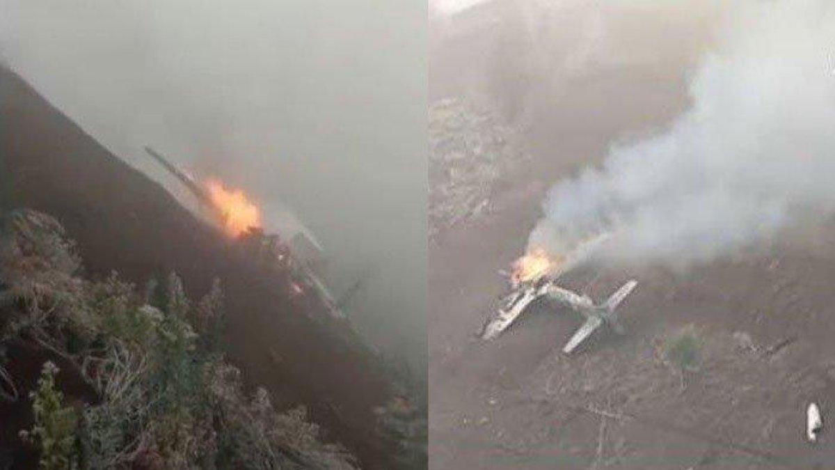 Penampakan Pesawat TNI yang jatuh di Pasuruan