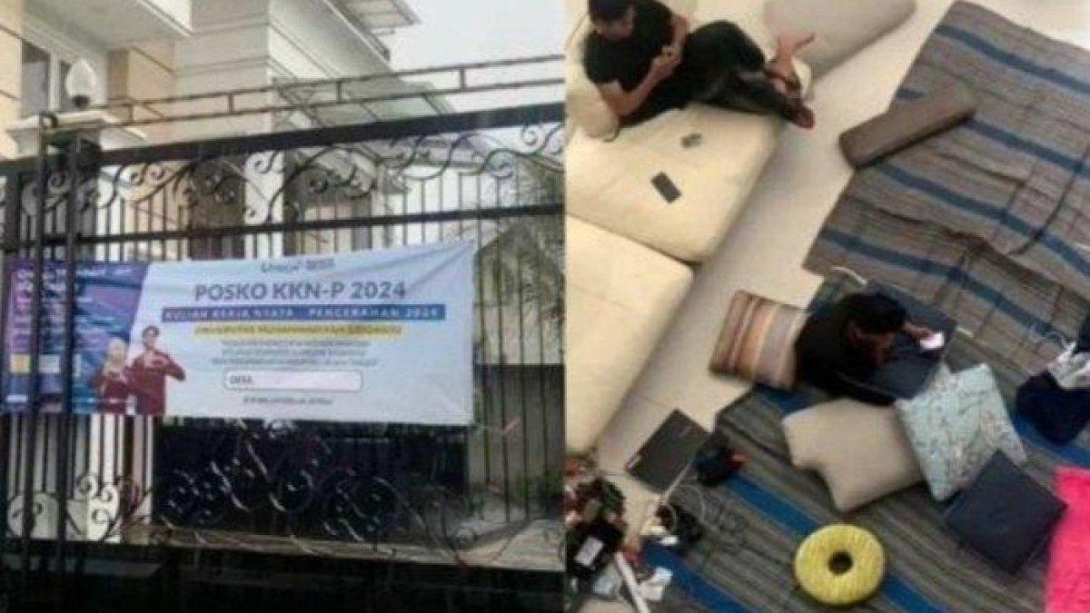 Penampakan rumah mewah yang dijadikan posko mahasiswa KKN