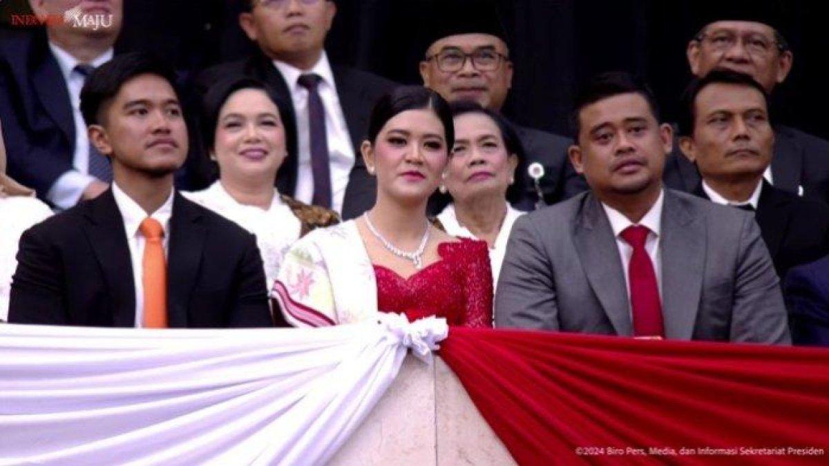 Penampilan anak dan mantu Jokowi-Iriana saat pelantikan Prabowo-Gibran