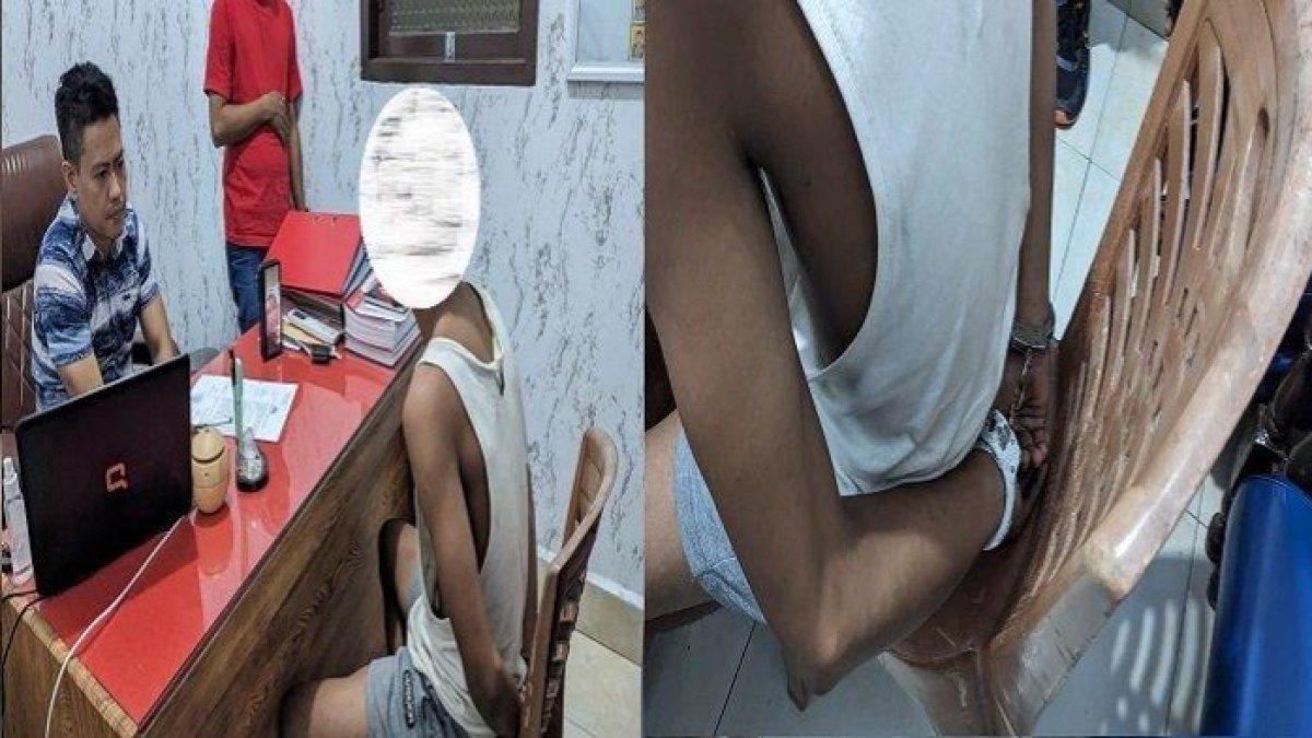 Pencuri babak belur dihajar warga.