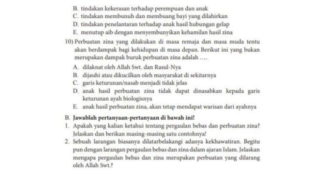 ILUSTRASI KUNCI JAWABAN: Pendidikan Agama Islam (PAI) kelas 10 halaman 173 Kurikulum Merdeka