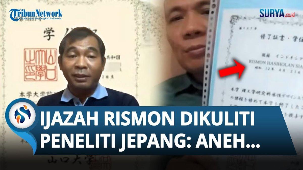 POLEMIK IJAZAH PALSU - Capture YouTube Harian Surya menampilkan sosok Rismon dan peneliti Jepang. Peneliti Jepang menemukan kejanggalan dari ijazah Rismon Sianipar