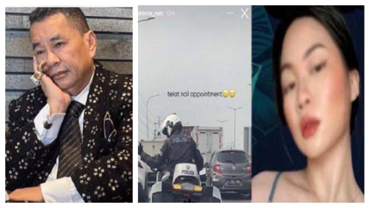 ASPRI HOTMAN PARIS - (kiri) Pengacara kondang Hotman Paris / (tengah) Tangkapan layar patwal kawal diduga aspri Hotman Paris / (kanan) Celeste Anastasya sosok yang diduga aspri Hotman Paris
