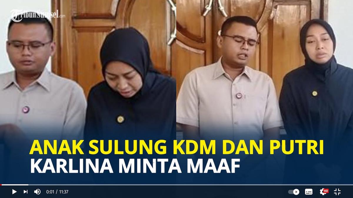 PERNIKAHAN ANAK DEDI MULYADI - Capture YouTube Tribun Sumsel menampilkan sosok Maula Akbar dan Putri Karlina. Pengantin baru ini meminta maaf karena acara pernikahannya memakan korban jiwa