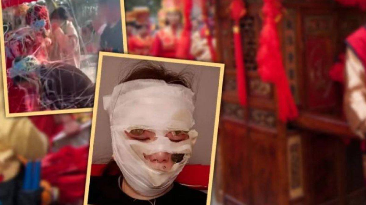 Pengantin wanita mengalami kejadian tak menyenangkan saat menikah.