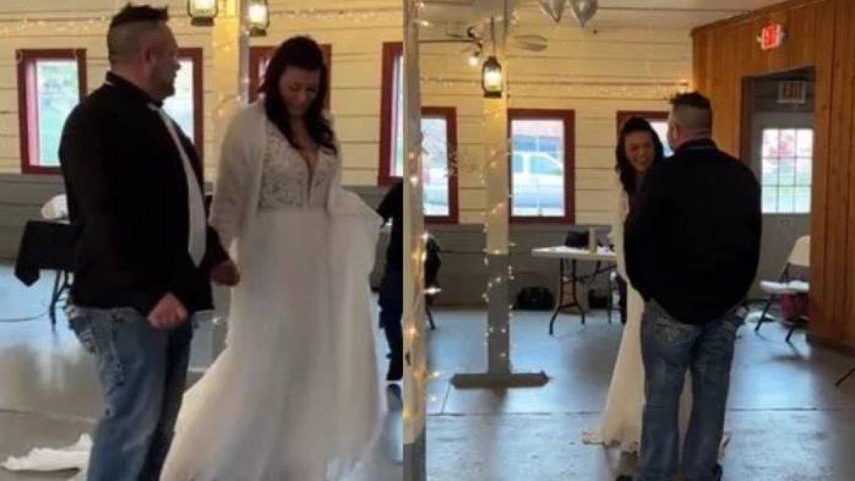 Pengantin yang syok karena tidak ada seorang pun yang datang ke pernikahan